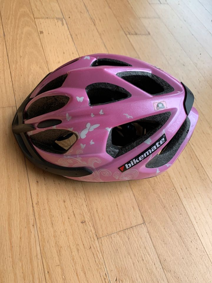 Fahrradhelm Gr. 49 - 54 rosa mit Schmetterlinge in Heimbuchenthal