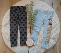 Leggings grau schwarz gepunktet Minnie Mouse Gr. 98/104 H&M Niedersachsen - Rühen Vorschau