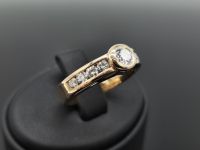 Diamant Ring 585 14 Karat Gelbgold Gold Brillant Gutachten LXY010 Düsseldorf - Eller Vorschau