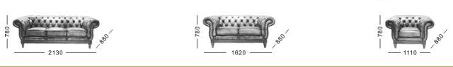 Chesterfield London Sofagarnitur Polstergarnitur 3/2/1 UVP*6.490 in Gremmendorf