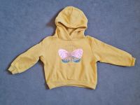 Größe 104 | Gelber H&M Hoodie mit Schmetterling Wendepailletten Sachsen-Anhalt - Wernigerode Vorschau