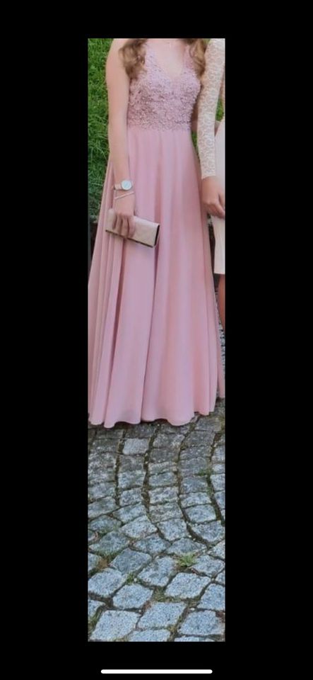 Rosa Perlen Abschlusskleid/ Abendkleid Handarbeit in Kempten