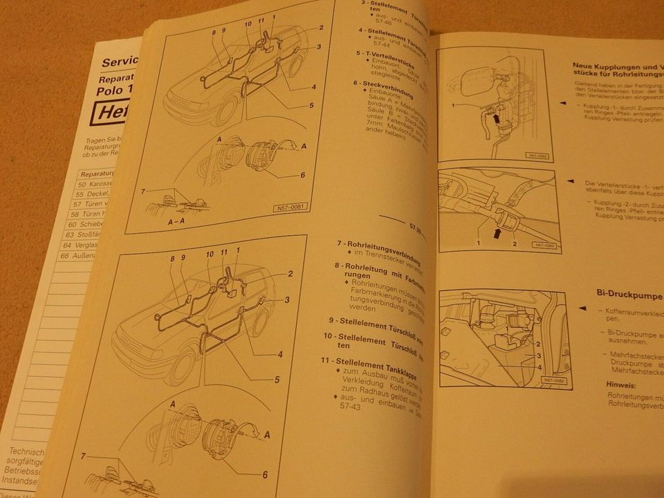 3 originale VW  Reparaturleidfäden für den Polo 6N ab 1995 in Berlin