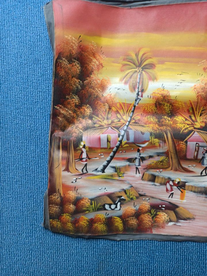 Dorf in Afrika Bild Gemälde auf Stoff in Hagen