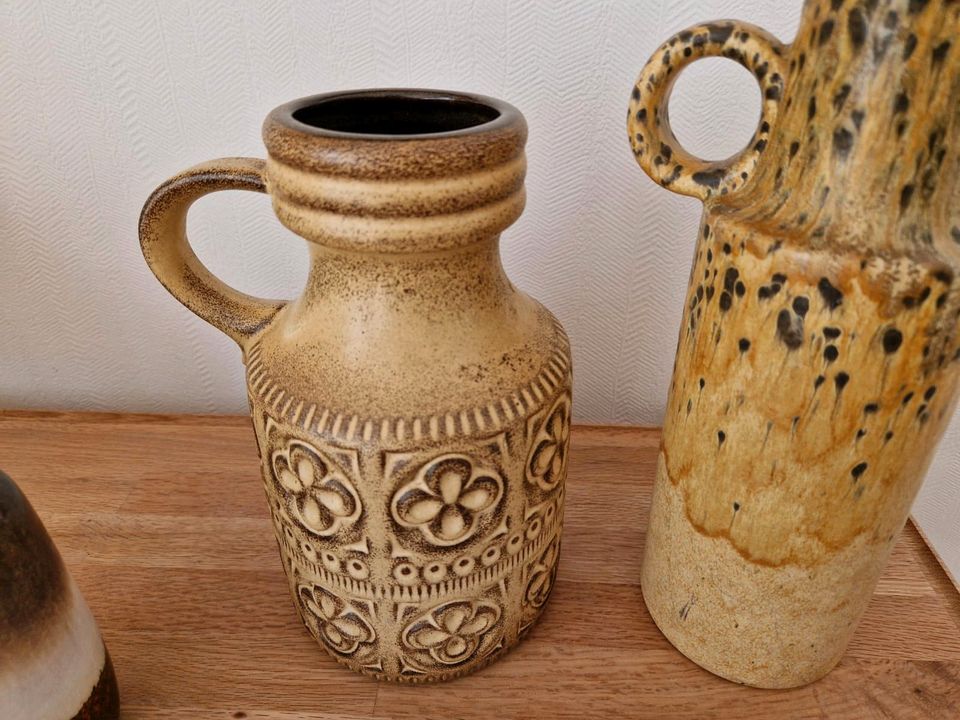 Vintage Vasen 3 Stück zus. 14 Euro West German Pottery Scheurich in Friedrichshafen