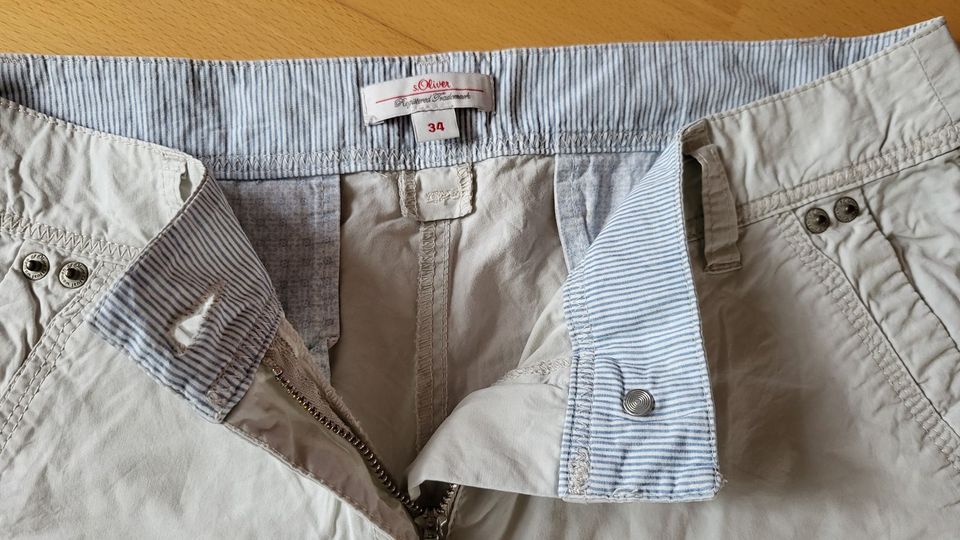 s.Oliver/ s. Oliver Shorts, kurze Hose, Gr. 34/ XS, beige, neuw. in Edingen-Neckarhausen