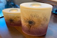 2 Teelichthalter Kerzenständer 2 in 1 braun gelb Hand bemalt Hessen - Biblis Vorschau