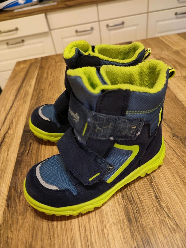 Superfit Winterstiefel Gr. 26 Kinder Jungen blau grün in Neuenkirchen