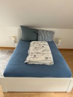Bett weiß mit Ausziehkästen für 140 cm breite Matratze Niedersachsen - Göttingen Vorschau