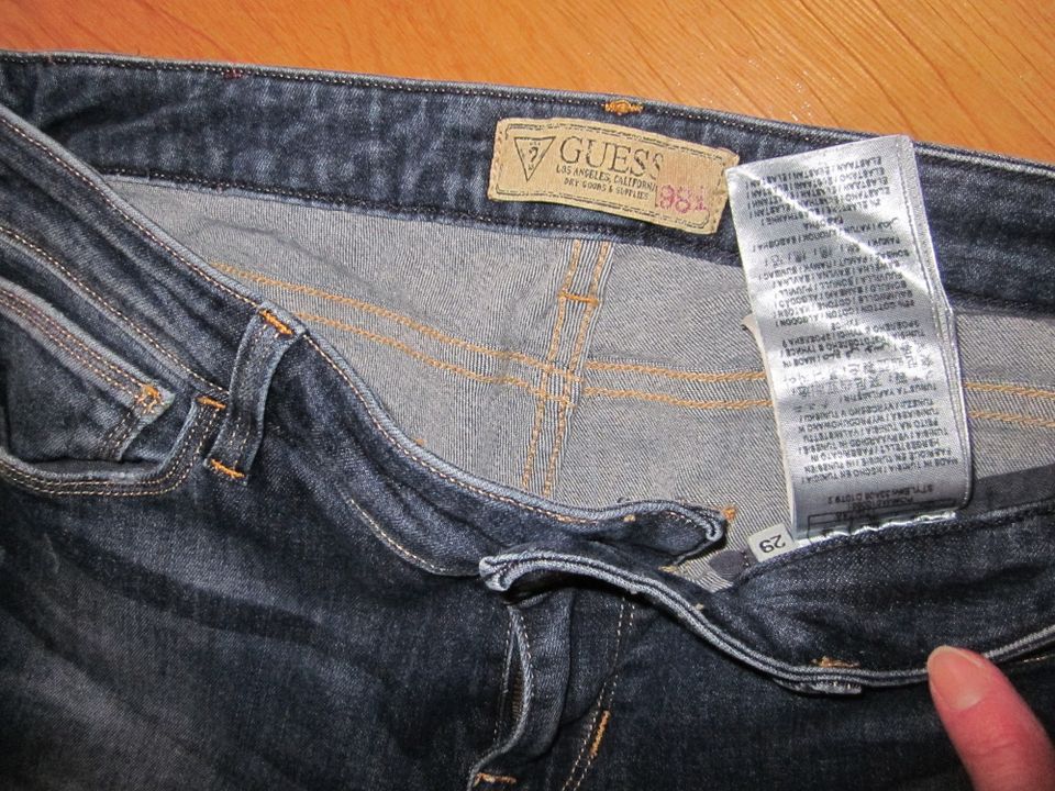 Jeans blau GUESS "Power Skinny low" in W 29 in Bruchmühlbach-Miesau