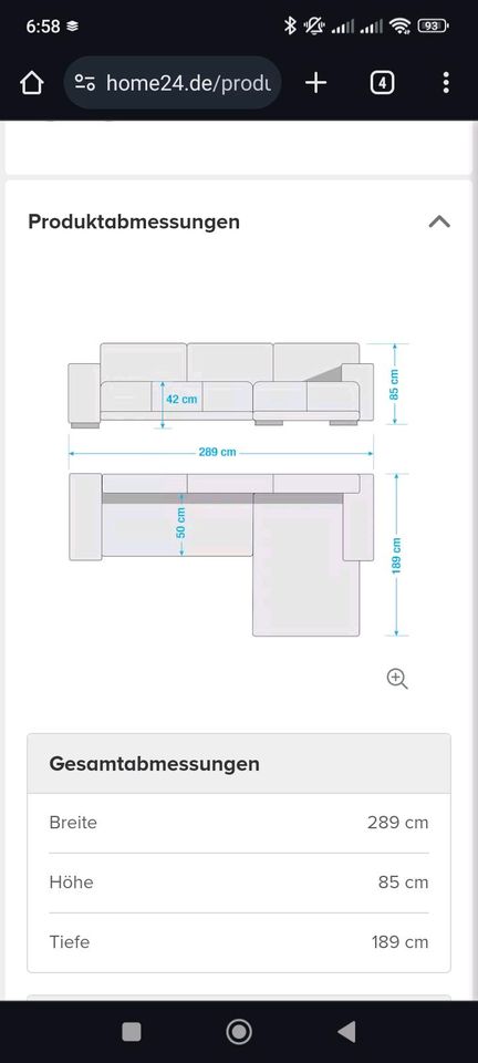 Sofa L Form mit Bettkasten und Schlaffunktion graubraun in Kirchheim unter Teck