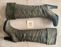 Vintagestiefel Echtleder von STRATEGIA Gr. 39 Farbe Khaki Bayern - Moosinning Vorschau