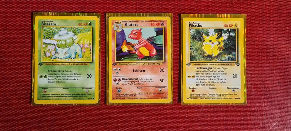 Pokemon Karten Vintage 1 Edition Glutexo / Bisasam / Pikachu in Köln