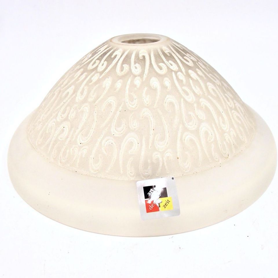 Lampenschirm 120 300 40 mm Glas weiß Muster Hängelampe Küche in Marl