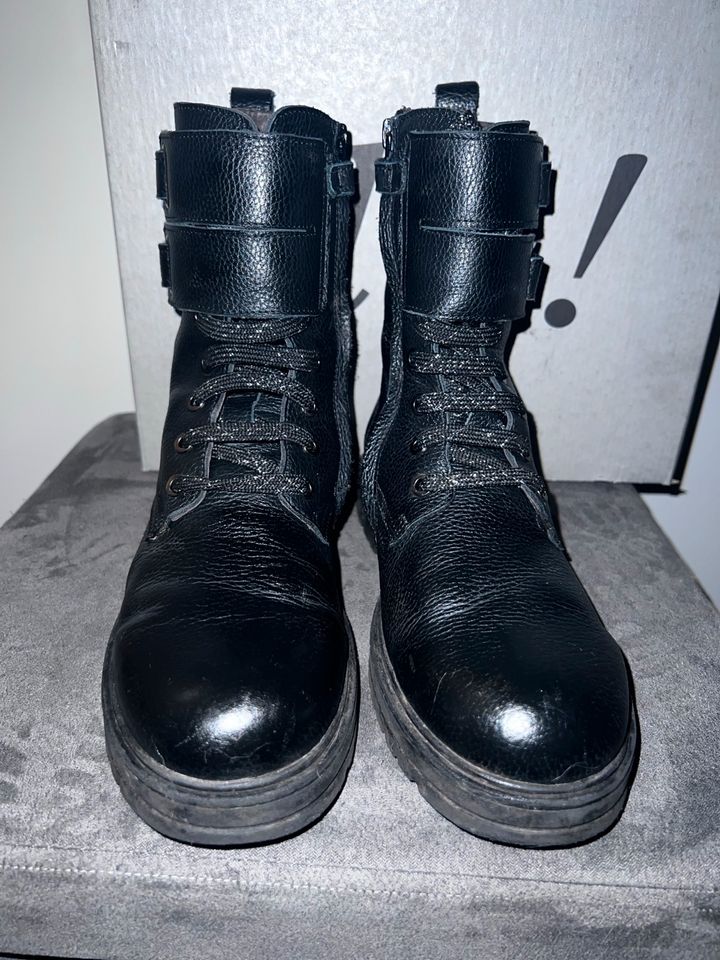 Clic Leder Stiefel schwarz Gr 37 wenig getragen in Bingen