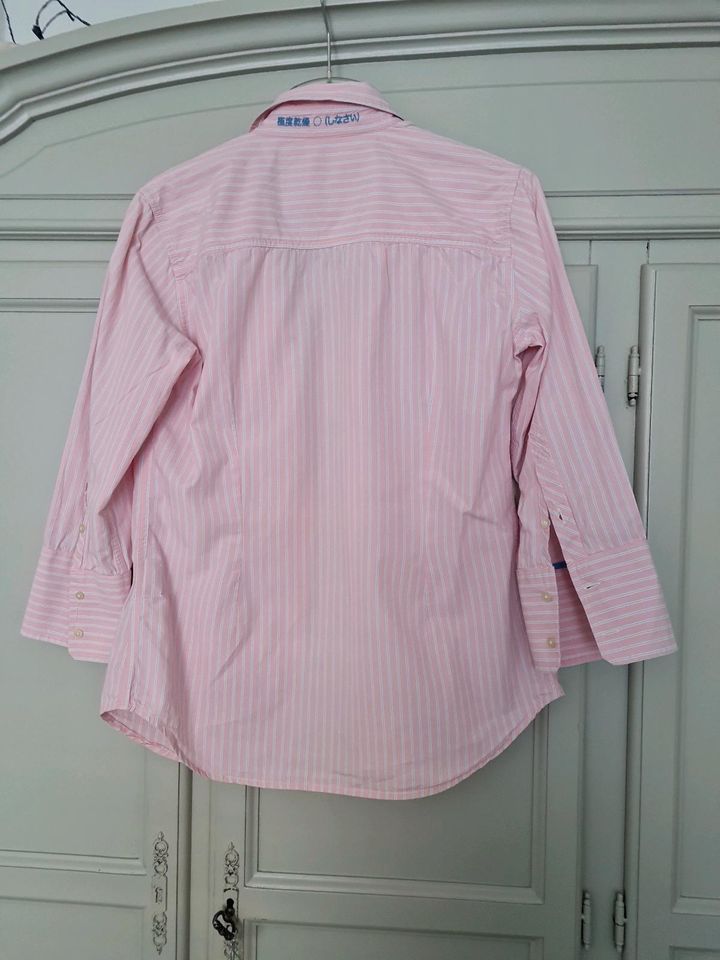 Super Dry size large Bluse rosa blau weiß gestreift in Essen