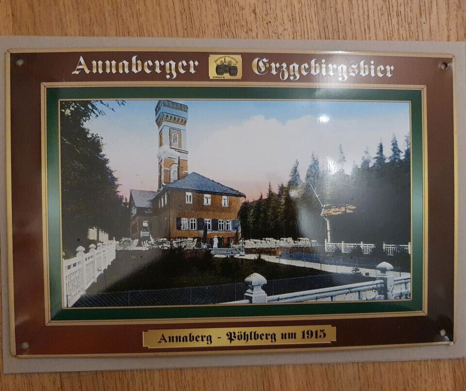 Werbeschild - Annaberger Erzgebirgsbier in Oberlungwitz