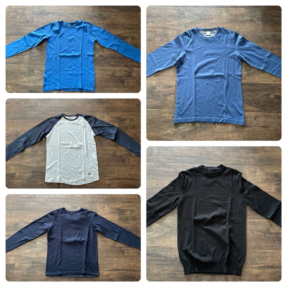 5  x Shirt Langarmshirt Longsleeve Pulli Gr. S - H&M Jack & Jones in Neuss