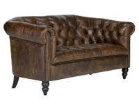 Massivum Sofa Chesterfield 2-Sitzer Echtleder antik braun 2er Couch Ledersofa Büro Shelford Federkernpolsterung Hartholz Federkern Wohnzimmer Herrenzimmer Leder Sitzkomfort Ledercouch Rindsleder Leipzig - Großzschocher Vorschau