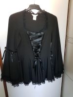 Schwarze Bluse langärmlig Spitze Schnürung Schößchen Satin Niedersachsen - Hildesheim Vorschau