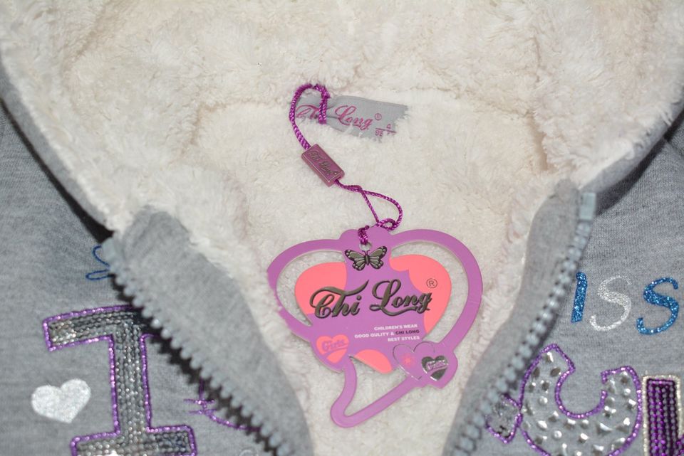 Teddy Winterjacke Kitty/Katze Gr.80/86 - 104/110 Lila Pink Grau in Eichenzell