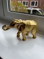 Goldene Elefant Skulptur Kunstharz Figur Afrika Designer Eimsbüttel - Hamburg Stellingen Vorschau