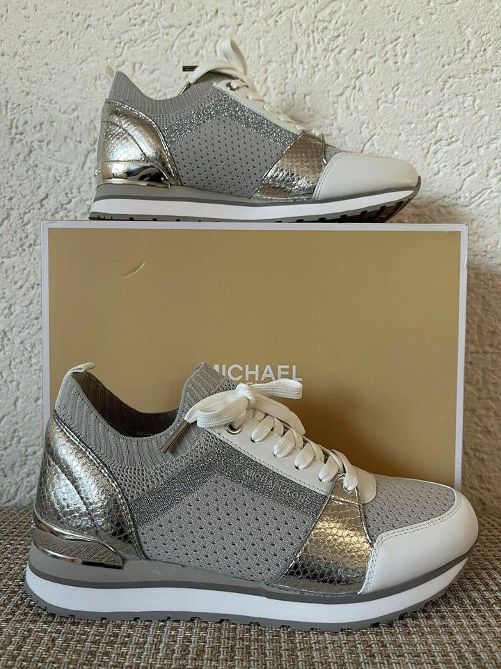 Michael Kors Sneakers Gr. 38,5 Silber Neu mit Karton in Saarbrücken