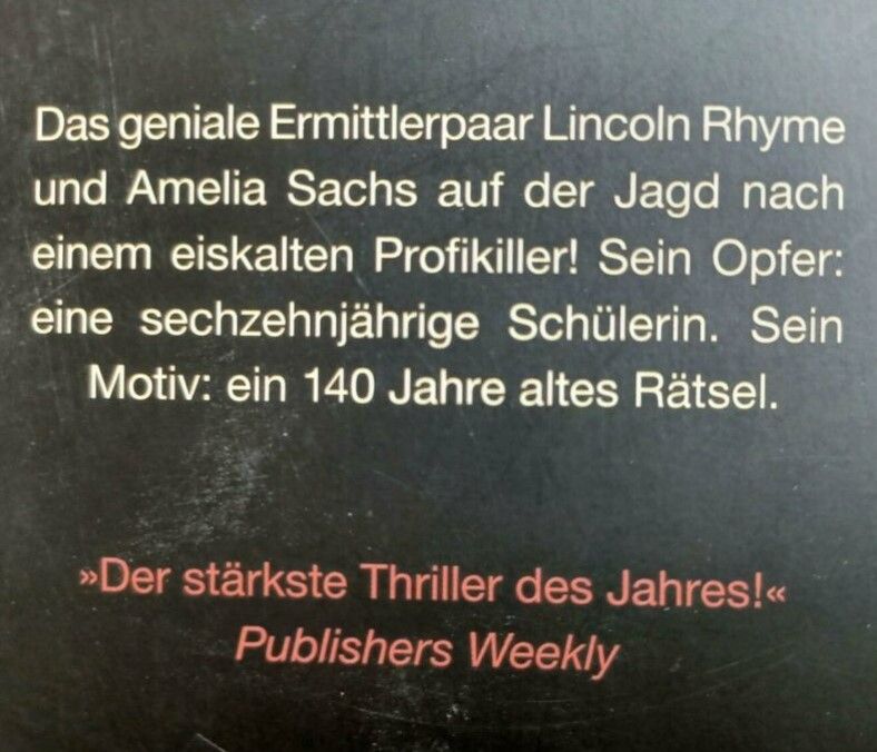 Das Teufelsspiel *** Jeffrey Deaver in Ellerau 