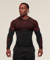 Gymshark Onyx 5.0 Seamless Long Sleeve T-Shirt, Black/Red, M, Neu Baden-Württemberg - Eislingen (Fils) Vorschau