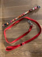 Kurze Leine, rot und Hunde Halsband rot gelb, aus Nylon Niedersachsen - Fintel Vorschau