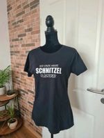 Schwarzes Shirt mit Aufdruck "Schnitzelflüsterer", Größe M Bayern - Hepberg Vorschau