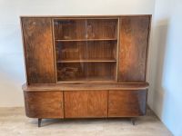 #A DDR Midcentury Wohnzimmer Buffet Schrank Glas Vitrine 60er Sachsen - Burgstädt Vorschau