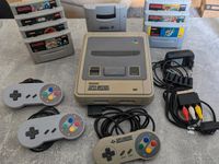 Super Nintendo Konsole + 8 Spiele + Adapter Bayern - Würzburg Vorschau