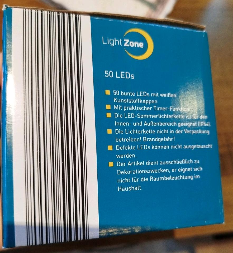 LED-Sommerlichterkette, Light Zone, mit Timer-Funktion neu + OVP in Heringen (Werra)