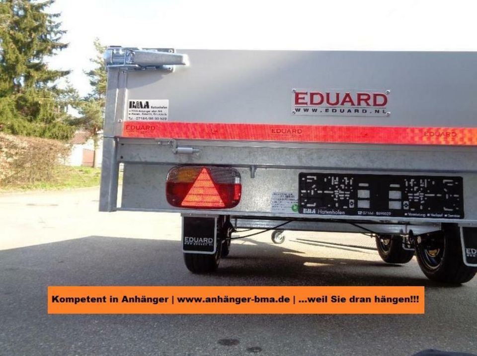 EDUARD Hochlader Anhänger 3000kg 406x200x30 mit Alu Bordwänden in Mühlhausen im Täle