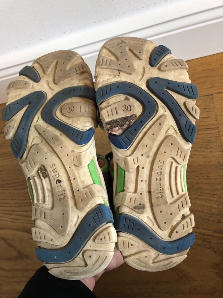 Superfit Schuhe Kind Trekking Sandalen blau grün offen Klett 30 in Diekholzen