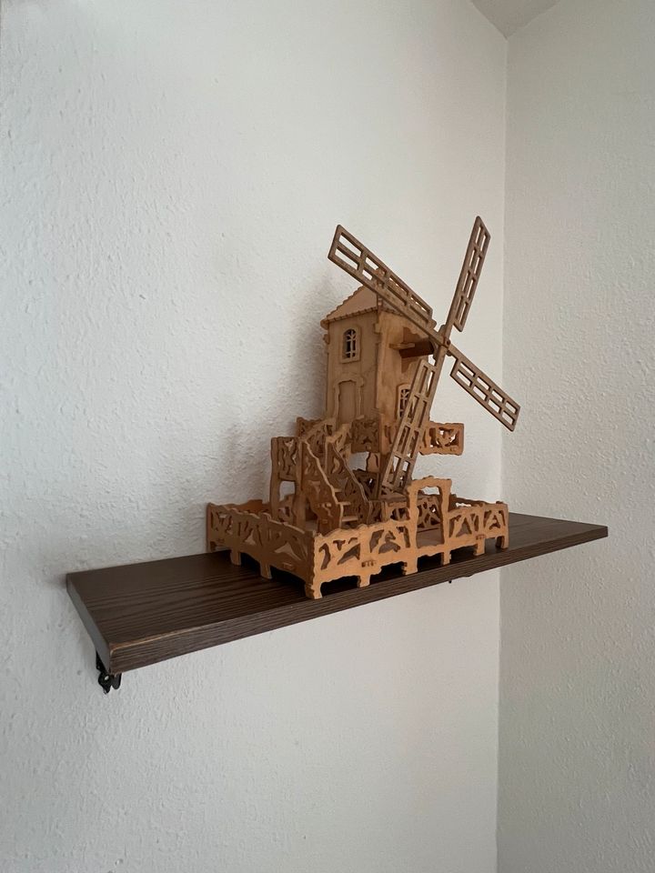 Windmühle, Holz, geschnitzt, Unikat, handgefertigt in Dresden