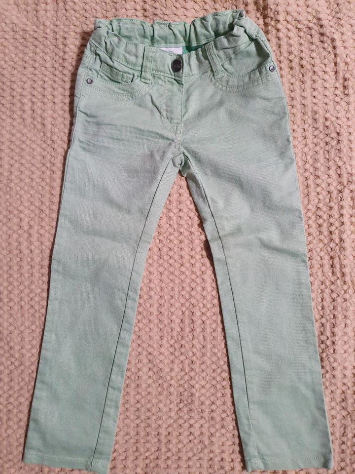 Jeans Jeggings Gr. 98 Topolino dunkelblau hellgrün in Leipzig