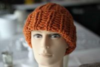 Dicke Strick Beanie Mütze 100% Schurwolle mango orange neu Niedersachsen - Lilienthal Vorschau