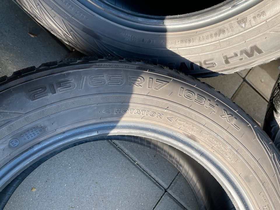 3x Winterreifen 215/65/17 NOKIAN WR SUV 3 in Aichach