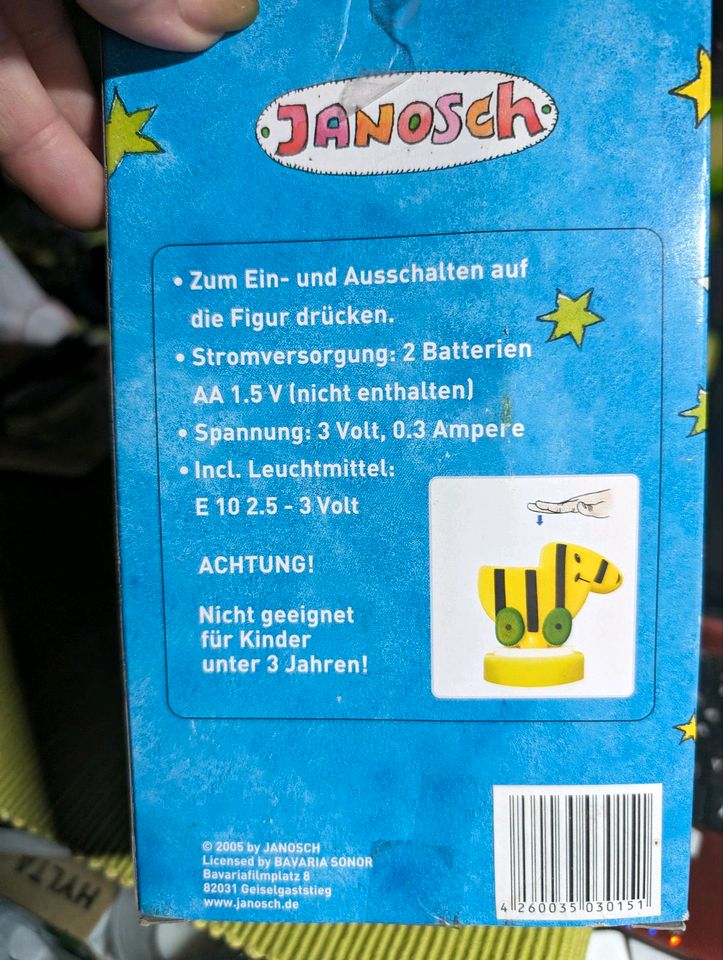 Janosch Tigerente Push Lampe in Originalverpackung in Türkheim