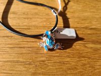 Halskette mit Anhänger - hellblauer Frosch - Silber 925 - Schmuck Herzogtum Lauenburg - Ratzeburg Vorschau