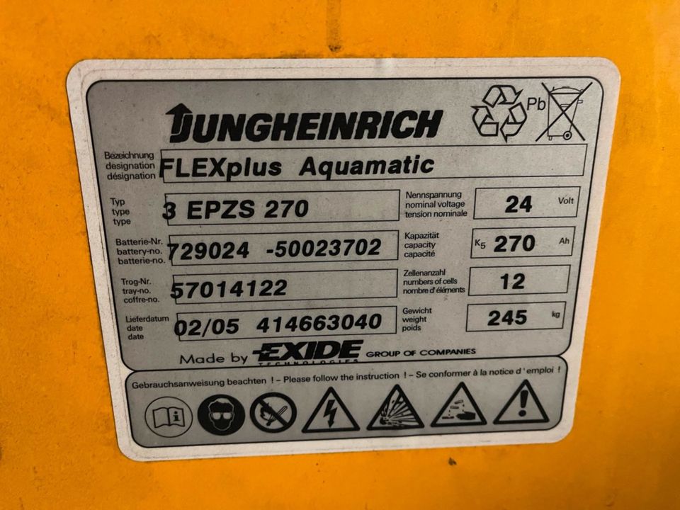 Jungheinrich FLEXplus Aquamatic / 3EPZS270 / Akku / Batterie in Neumünster