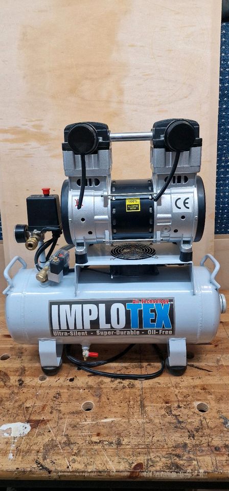 IMPLOTEX 1500W 2PS 18L Silent Flüsterkompressor Druckluftkompress in Pentenried