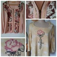 BIBA Sweat Jacke Shirt langarm rosa gelb geblümt (Gr. 3) 40 je Hessen - Mörlenbach Vorschau