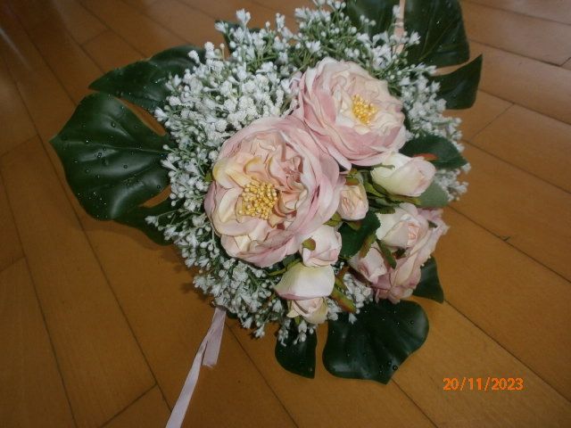 Brautstrauß Hochzeit Blumenstrauß  rosa Blüten Rosen  Wurfstrauß in Dortmund