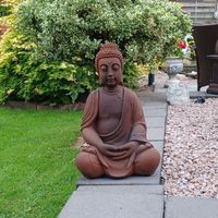 Großer Buddha Steinguss frostsich Gartendeko Nordrhein-Westfalen - Korschenbroich Vorschau