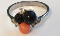 925 Silber Ring Onyx, Engelshaut, Bergkristalle RG 58/18,3 mm Rheinland-Pfalz - Bacharach Vorschau