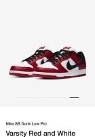 Nike SB Dunk Low Pro Red and White Nordrhein-Westfalen - Bergheim Vorschau