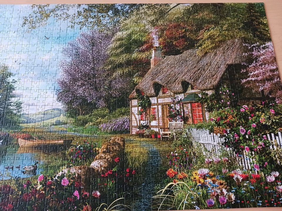 Puzzle 1000 Teile "Cottage am See" in Lingen (Ems)